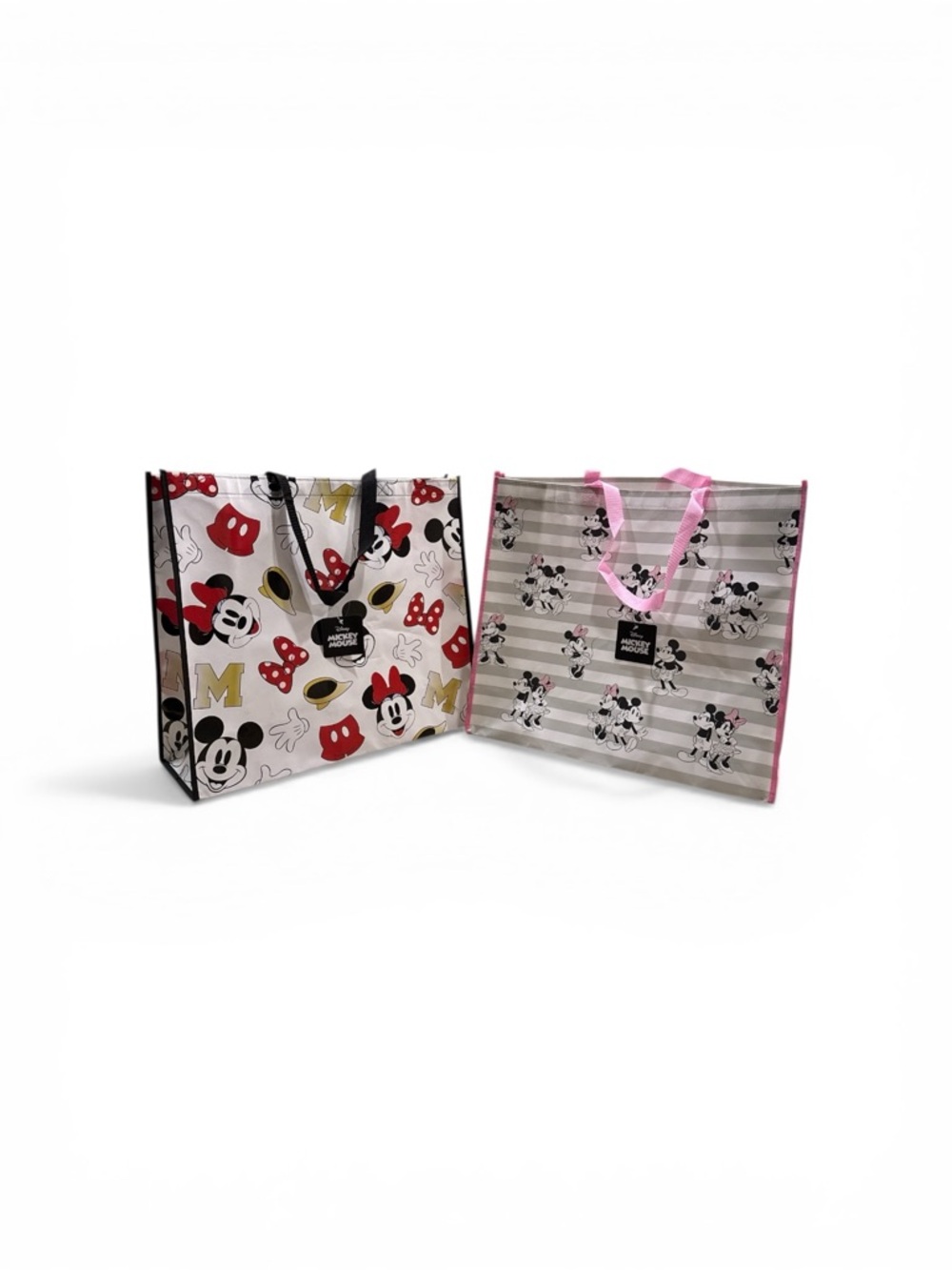 NWT! Lot of 2! Disney Mickey Minnie Mouse XL Reusable Tote Shoppers Bag Extra Lg - Picture 3 of 10